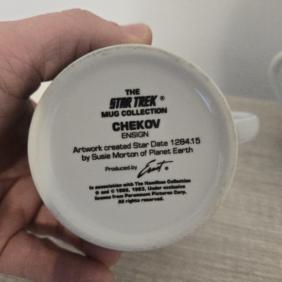 Vintage Star Trek Mug Chekov Art By Susie Morton 1966-1983 Older Version - Picture 4 of 4